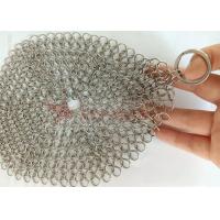 Quality ø1.2mm 10mm Ring Mesh Stainless Steel Chainmail Scrubber Kitchen Cleaning for sale