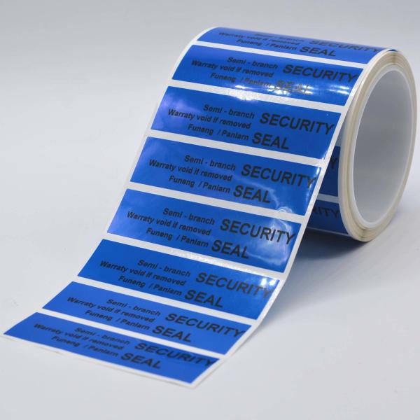 Quality 95um 2mil Glossy Blue Semi Transfer Temper Proof Sticker for sale