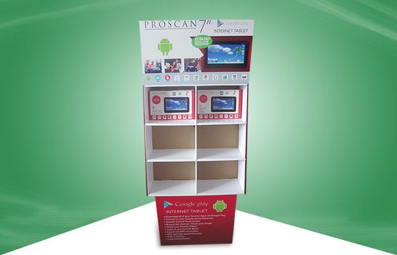 China 6 Cell portable display stands , cardboard display shelves Promote Ipad / Electronic Products factory