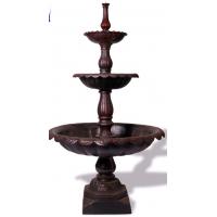 China Garden Ornamental Iron Parts 3 Tier Outdoor Cast Iron Stone Wall Fountain for sale