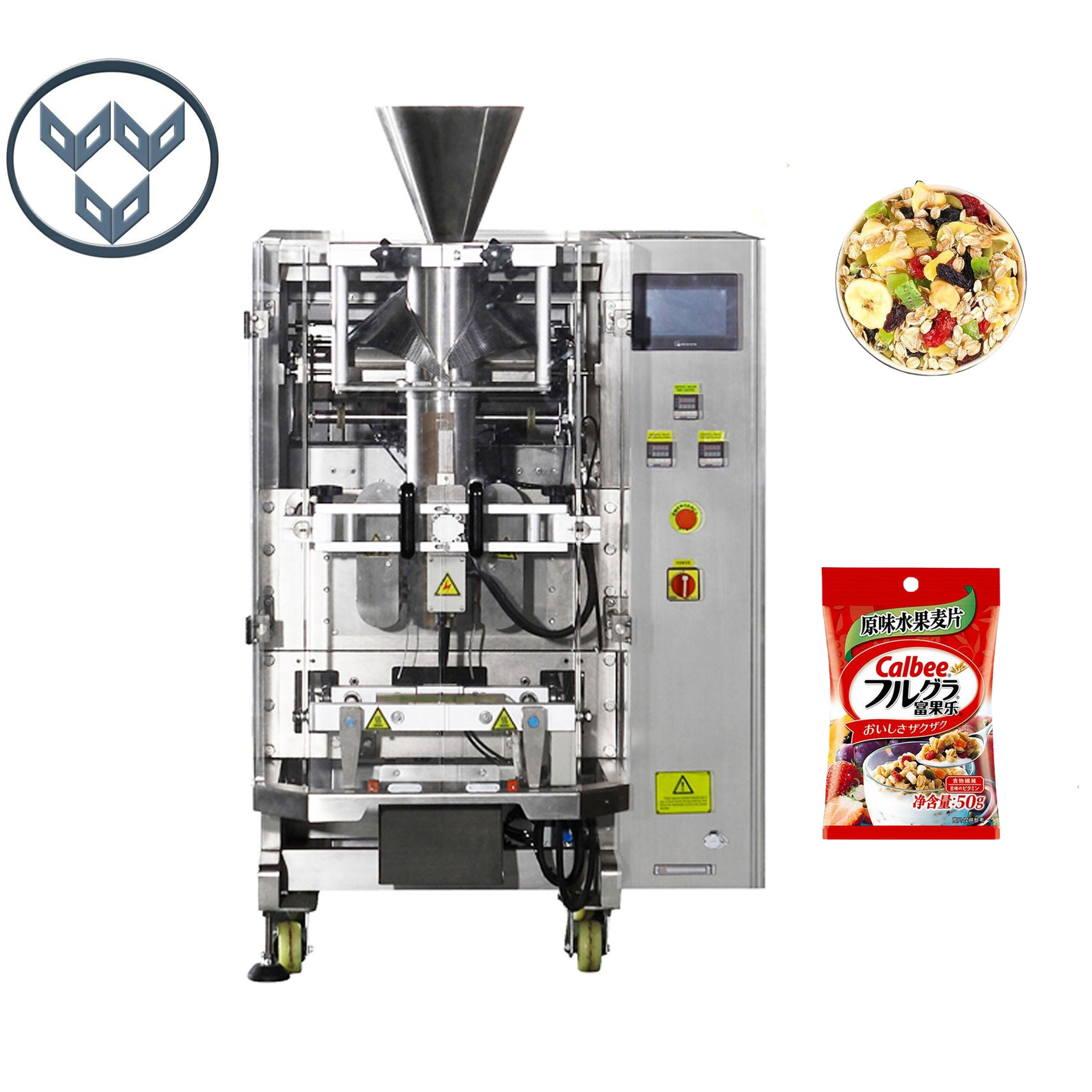 China Pillow Bag Punch Hole Bag Vertical Packing Machine For Snacks Candy factory