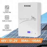 China Enook Powerwall Solar Lithium Ion Battery 48V 5Kw 10Kw 100Ah 200Ah Power Wall Mounted Lifepo4 Home Solar Energy Storage factory