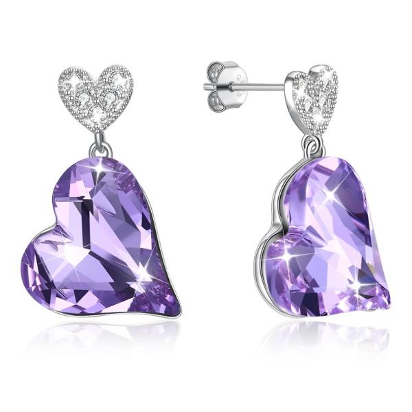 Quality 0.98x0.55in Sterling Silver Heart Earrings for sale