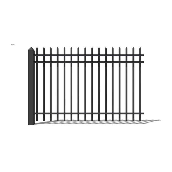 Quality Home Garden Decorative Black Wrought Iron Fence Panels Tubular Steel Fence for sale