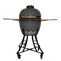 Quality Charcoal Ceramic Black 18 Inch Kamado Grill Heat Resistant for sale