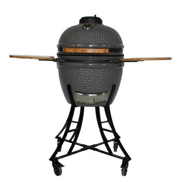 Quality Charcoal Ceramic Black 18 Inch Kamado Grill Heat Resistant for sale