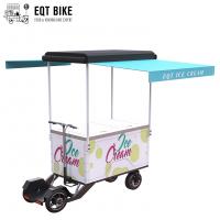 China EQT Hot Selling High Quality Outdoor Ice Cream Bike 4 Wheel Electric Vending Ice Cream Bike Freezer Tricycle factory