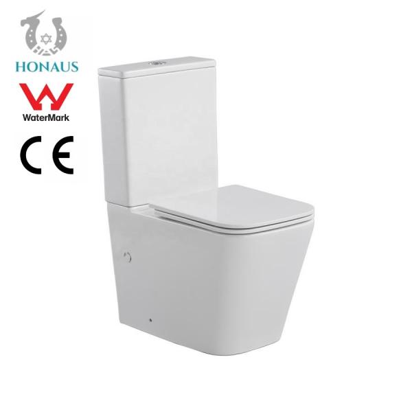 Quality Square Anti Bacteria Two Piece Toilet Bowl for sale