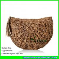 China LUDA fashion summer straw beach bags lady purse raffia handbags factory