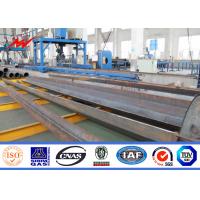 Quality High Voltage 15 - 30m Galvanized Tubular Steel Pole For Power Transmsion for sale