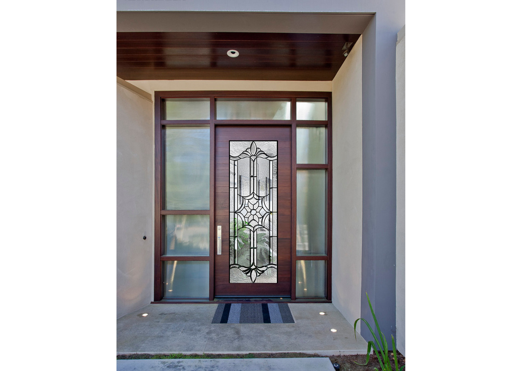 China Sidelight Decorative Panel Glass , Architectural Stained Glass Door Panels factory