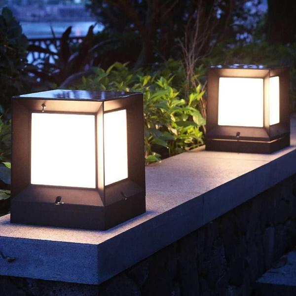 Quality IP67 Aluminum Energy Saving Solar Powered Pillar Lights 6V 2W With Remote Control for sale