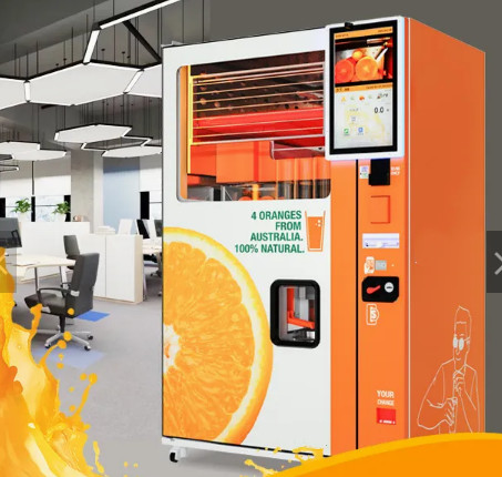 Quality Food Juice Self Vending Machine Automatic Orange Juice Maker Commercial 1100W for sale