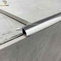 Quality Round Edge Closed 2.6m Metal Tile Trim Aluminum Tile Edging Strip for sale