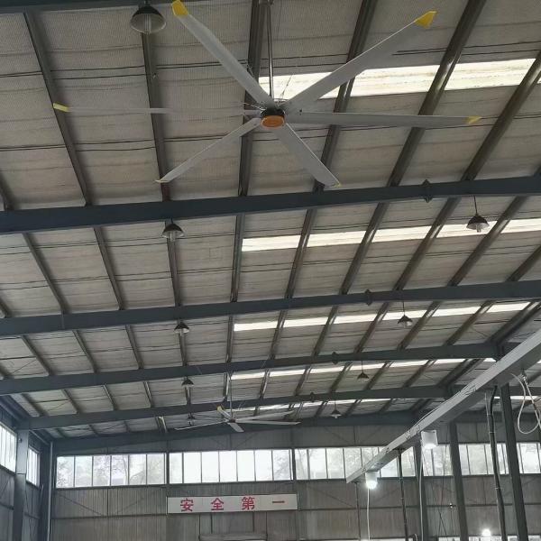 Quality 1.5KW Hvls Industrial Workshop Ceiling Fan Ventilator Air Cooler Devices for sale