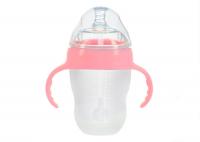 China 100% FDA Silicone Baby Milk Bottle LOGO Customized With Standard Mouth Size factory