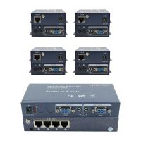 China 15pin 4 Port VGA Extender 1 To 4 VGA Splitter 4 Channels Video UTP Extender factory
