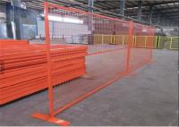China Orange Construction Temporary Fence / Welded Wire Temporary Fence Panel factory