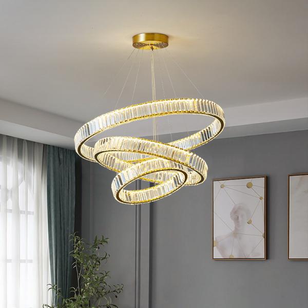 Quality 5-30m2 Modern Led Crystal Chandelier Ceiling Light Dimmable for sale