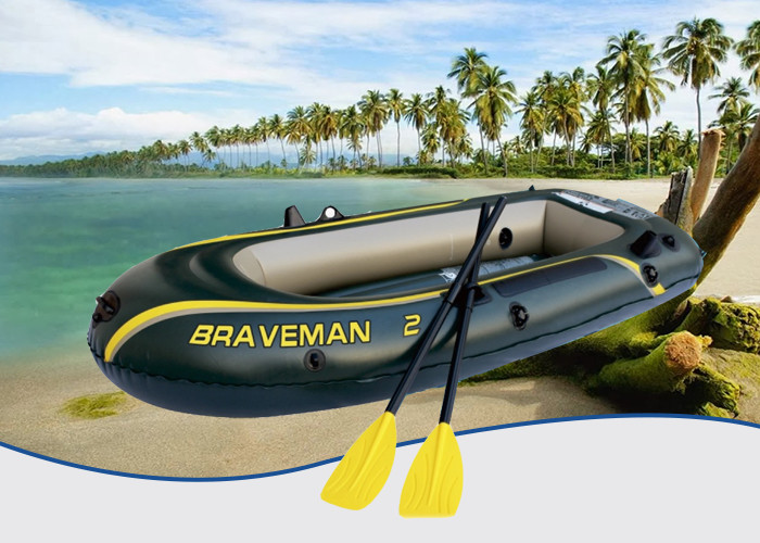 China Dark Green Braveman Durable Inflatable Boat , Convenient Lightweight Inflatable Boat for sale
