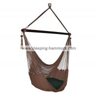 China All Weather Solution Dyed Mocha Caribbean Hammock Chair , One Person Hammock Chair factory