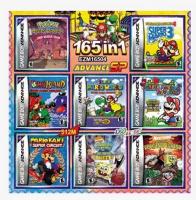 China 165 in1 Pokemon Games Mario Bros/DONKEY KONG games cards Lot rare for GBA Gameboy Advance video game console factory