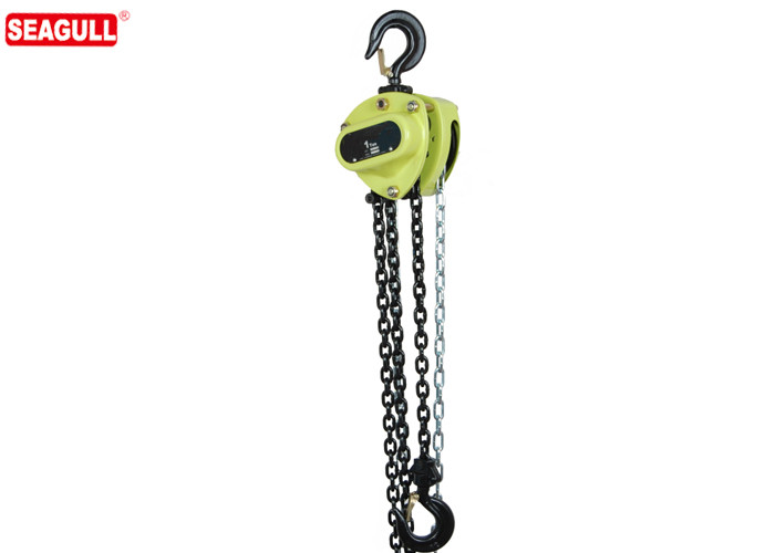 China Chorme Surface Manual 1 Ton Chain Block For Warehouse , Standard Lift 3m factory