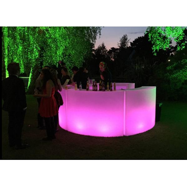 Quality Round Commercial Led Bar Counter Built In Storage Designed For Outdoor Party for sale