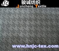 China Polyester Knit Burnout Design Velvet Fabric Houndstooth Car Mat/ sofa upholstery /apparel factory