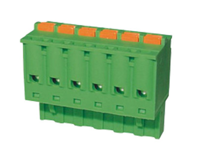 Quality RD235-5.08 Electrical PCB Spring Terminal Block 6 Pins For Wire Connecting for sale