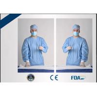 Quality Eco Friendly Disposable Non Woven Isolation Gown With Fluid Resistance for sale