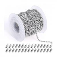 China Plain Finish Stainless Steel Ball Chain Bead Belt Chain for Jewelry Making Supplies factory