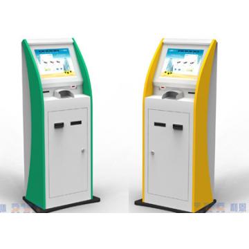 Quality 17 Inch Pinpad Self Service ATM Bill Payment Kiosk Machine Yellow Color for sale