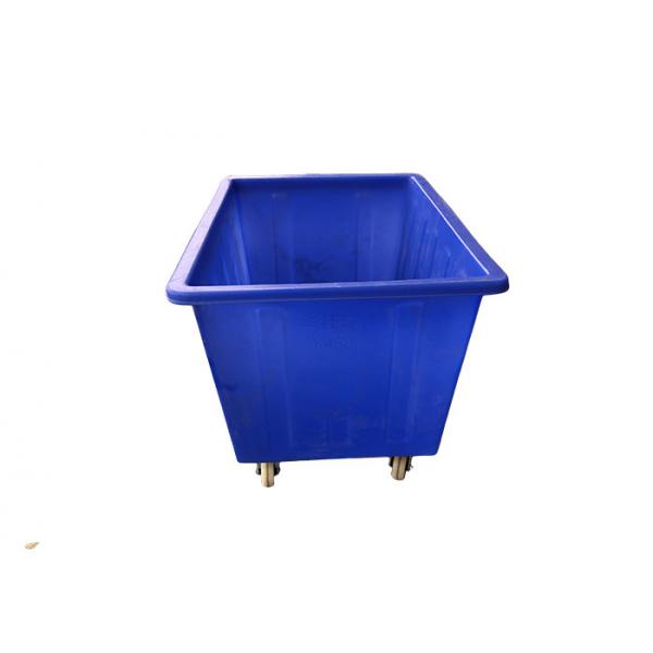Quality Materials Handling Linen 450L Poly Box Truck Rectangular Tapered Tub Trolleys for sale