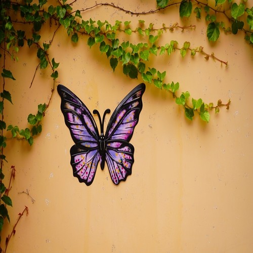 Quality 3D Metal Hanging Butterfly Wall Decor Gorgeous Multicolor For Home Yard for sale