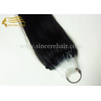 China Hot Product 18 Straight Hair Extensions for sale - 45 CM Black Micro Links Loop Hair Extensions 1.0 G / Strand For Sale for sale