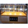 China wooden shelves design cake display cabinet floor stand bread display stand bakery showcase factory