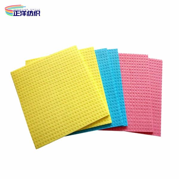 Quality Absorbent Cellulose Disposable Cleaning Cloth 17X19CM Kitchen Dish Cleaning for sale