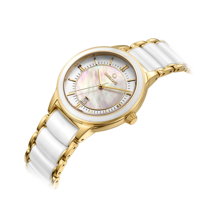 China Women Fashion Stainless Steel Quartz Watch Waterproof OEM Business Wrist Lady Analog Watch factory