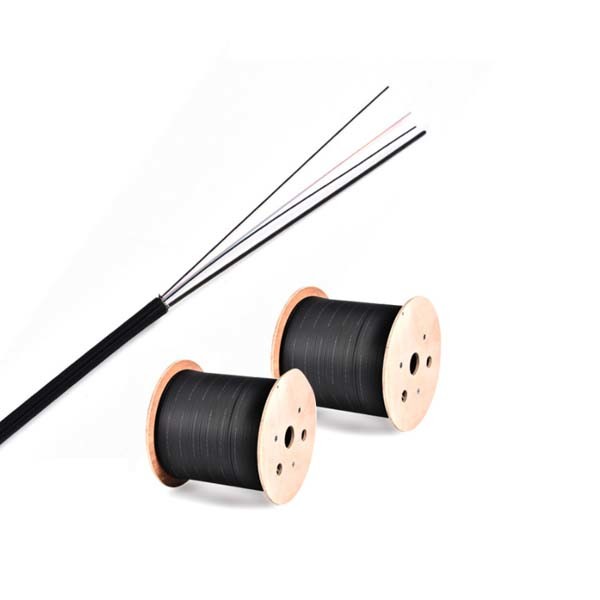 Quality Single Mode indoor Aerial FTTH Optical Fiber Cable GJXFH 1B 2km reel for sale