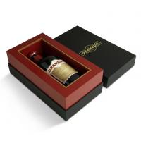 Quality Custom Premium Rigid Cardboard Clamshell Wine Box With EVA Foam Insert for sale
