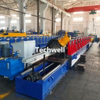 China Werehouse Shelving Upright Rack Roll Forming Machine With Flying Cutting, for Tear Drop Holes Slots factory