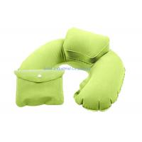China Customized Soft TPU or PVC U-Shape Inflatable Travel Neck Pillows with pouch factory