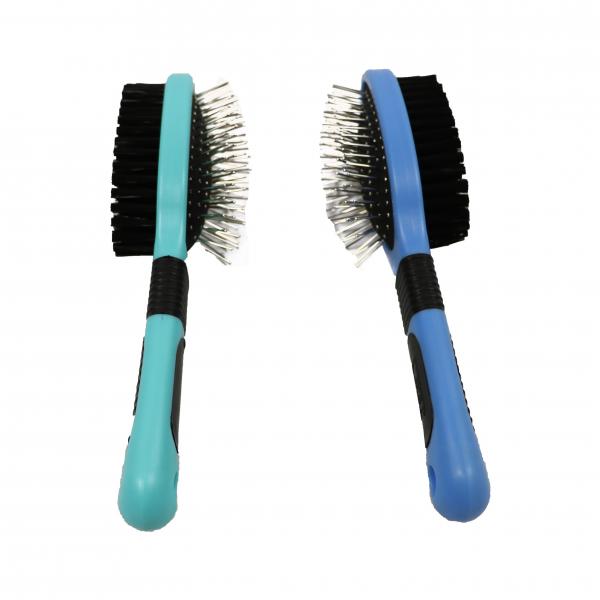 Quality Large Pet Rubber Deshedding Brush For Dogs Cats Grooming Double Sided Flea Comb 206x57x57mm for sale