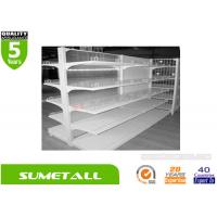 China Doule Sided Convenience Store Shelving , Retail Store Shelving With Clear PVC Plastic Back Panel factory