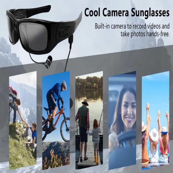 Quality 1080P HD Bluetooth Video Sunglasses For Outdoor Sports Photo Taking, Recording, for sale