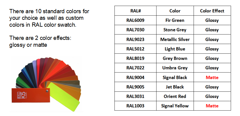 color for steel