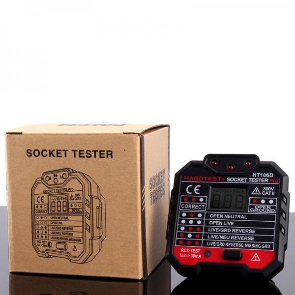 Quality 250V Plug Socket Tester ,  Habotest HT106D Socket Tester for sale