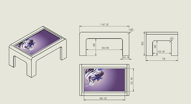 Children Interactive Touch Screen Table To Study For Kids