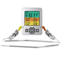 China High Dual Temp BBQ Meat Thermometer Multi Probe 304 Stainless Steel LCD factory